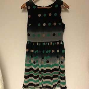 Elsey polka dot and striped dress
